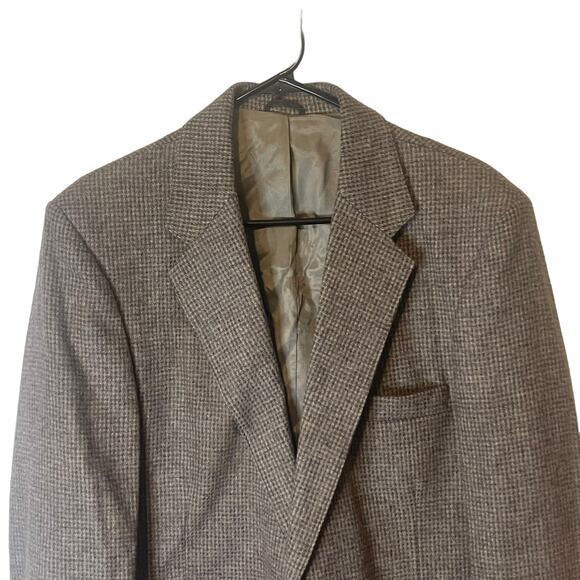 Woff By Farah Men's Size 42R 100% Pure Wool Houndstooth 2 Button Blazer - Picture 2 of 11
